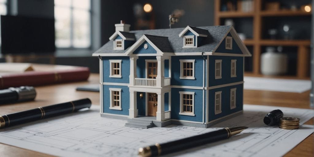 Blueprint, tools, and money for home renovation loan