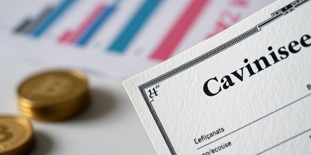Imagem de um certificado de depósito bancário.